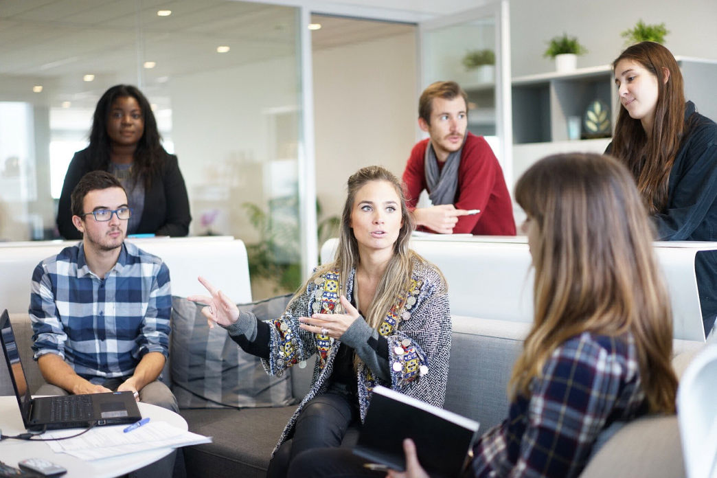 Business team in discussion